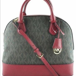 Michael Kors Smyth Dome Signature Leather Satchel